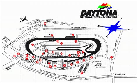 daytona speedway gate map.